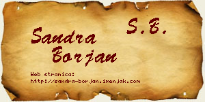 Sandra Borjan vizit kartica